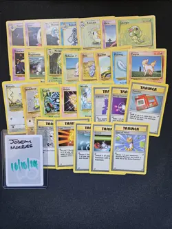 Pokemon Base Set bundle 28 x cards no duplicates Vintage WOTC Common/Uncommon - Image 1