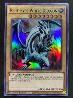 2020 Blue-Eyes White Dragon 1st Edition YuGiOH LDS2-EN001 Gold/Blue/Purple/Green - Image 3