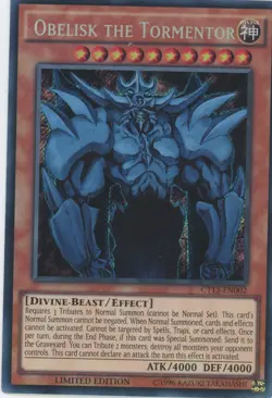 Yugioh Obelisk The Tormentor CT13-EN002 Secret Rare NM - Image 1