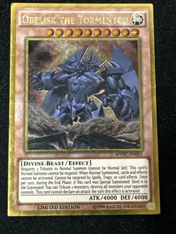 Obelisk the Tormentor (MVPC-EN001) - Gold Rare Limited ed. Yu-Gi-Oh! LP - Image 1