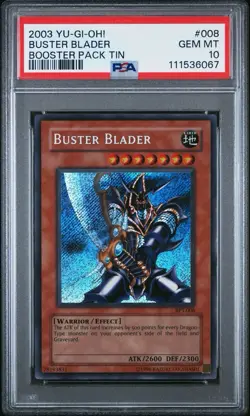 YU-GI-OH 2003 BUSTER BLADER BPT-008 PSA-10 COLLECTOR TIN PROMO - Image 1