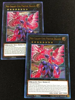 Yugioh Neo Galaxy Eyes Photon Dragon BLLR-EN064 1ST ULTRA x2 (NM) - Image 1