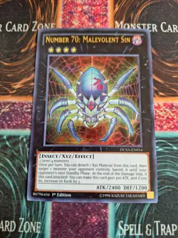 Yu-Gi-Oh! Number 70: Malevolent Sin DUSA-EN014 Ultra Rare 1st Edition Near Mint - Image 1