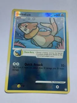 Buizel 75/123 Pokemon Card Mysterious Treasures Common Rev Holo 60 HP - Image 1