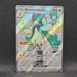 Meowscarada ex SVP EN 078 Black Star Promo Full Art Pokemon TCG Card NM - Image 1