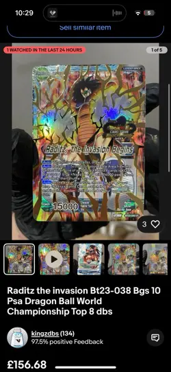 Dragon Ball Super Card Game Top 8 World Championship Set Bundle Winner Bgs Psa - Image 5