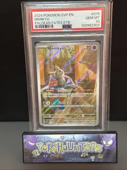 Pokemon Card Mimikyu Promo SVP 075 Paldean Fates PSA 10 MINT - Image 1