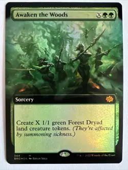 Awaken the Woods Foil Extended Art The Brothers' War Magic MTG - Image 1