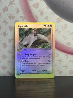 Pokemon TCG Vigoroth 47/109 Ruby and Sapphire Reverse Holo Nintendo 2003 LP - Image 1