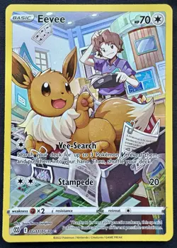 Eevee TG11/TG30 Pokemon Brilliant Stars Trainer Gallery Holo Ultra Rare Full Art - Image 1