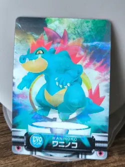 Japan Pokemon Zukan Carddass 3D Feraligatr Evolution Line Lenticular - Image 2