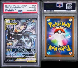 Pokemon Pikachu & Zekrom GX 101/095 PSA 10 Japanese SM Tag Bolt SR Alt FA *CERT* - Image 3