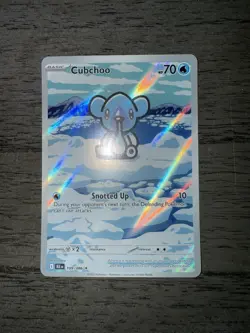 Cubchoo 109/086 Sv: Black Bolt Holo Pokemon Illustration Rare - Image 1