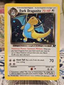 Pokemon TCG Cards Dark Dragonite 5/82 Team Rocket Holo Rare LP - Image 1