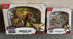 Pokemon TCG Scarlet & Violet 151 Zapdos & Alakazam EX Collection Box BUNDLE - Image 1