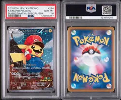 Pokemon Mario Pikachu 294/XY-P PSA 10 Gem Mint Japanese XY Special Box Promo FA - Image 3