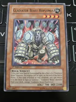 YUGIOH Common Gladiator Beast Hoplomus GLAS-EN022 1st Edition - Image 1