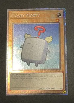 YuGiOh! Mokey Mokey RA04-EN126 Platinum Secret Rare STAMPEDE - Image 2
