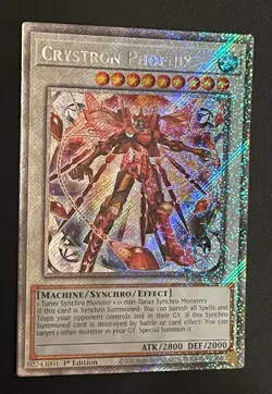 Yugioh! Crystron Phoenix - RA04-EN058 - Platinum Secret Rare - 1st Edition Near - Image 1