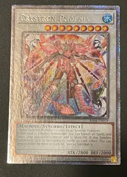 Yugioh! Crystron Phoenix - RA04-EN058 - Platinum Secret Rare - 1st Edition Near - Image 3