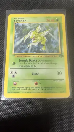 Scyther #26/64- Jungle Set Non Holo Rare Pokemon - LP - Image 2