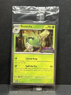 Pokemon TCG Sinistcha 022/167 Twilight Masquerade Best Buy Promo Sealed NM - Image 1