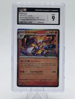Infernape Pokemon 2024 Black Star Promo #116 Twilight Masquerade CGC 9 - Image 1