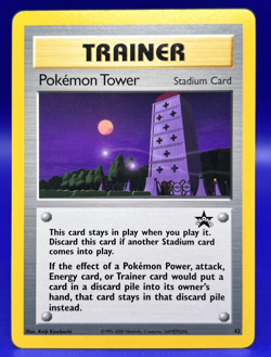 Pokemon Card: Black Star Promo 42 Rare Trainer Stadium Pokemon Tower NM - Image 1