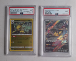 Pokemon TCG Jolteon and Pikachu PSA 9 Graded Cards - Image 1