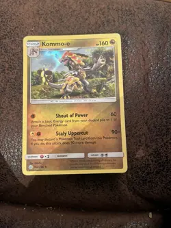 2019 Pokemon, Cosmic Eclipse, #163/236 Kommo-o, Holo Rare - Image 1