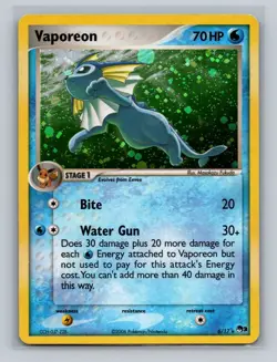 2006 Pokemon POP Series 3 Vaporeon Holo #6/17 MP - Image 1