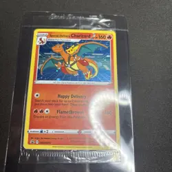 Pokemon TCG Special Delivery Charizard Promo Card SWSH075 Holo With Insert NM - Image 1
