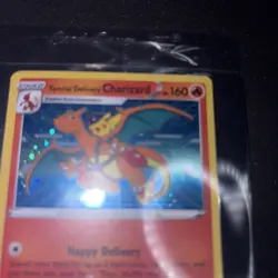 Pokemon TCG Special Delivery Charizard Promo Card SWSH075 Holo With Insert NM - Image 4