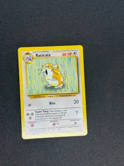 Pokemon Raticate 40/102 Base Set Non-Holo WOTC Vintage Card LP VGC - Image 1