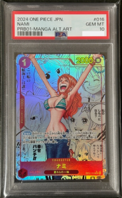 PSA 10 Nami OP01-016 Manga Alt Art ONE PIECE Card The Best Japanese PRB-01 - Image 1