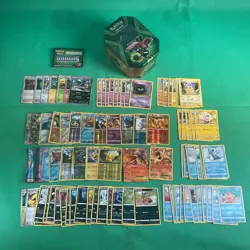 Bundle 92 Pokemon Cards & Island Guardians Tin 20+ Holo/Shiny Cards (E2)CP#8706 - Image 1