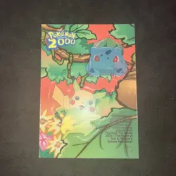 Bulbasaur Pikachu Topps 2000 The Movie Sticker Card #8 Mint - Image 1