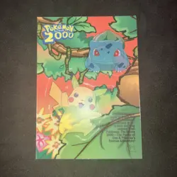 Bulbasaur Pikachu Topps 2000 The Movie Sticker Card #8 Mint - Image 2