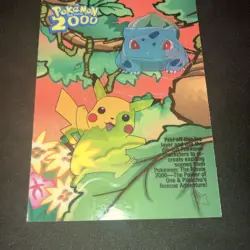 Bulbasaur Pikachu Topps 2000 The Movie Sticker Card #8 Mint - Image 3