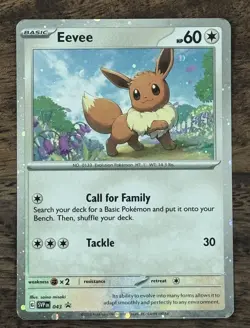 Eevee 043 Scarlet & Violet Promo - NM Holo Pokemon Card SWSH Black Star Promo - Image 1