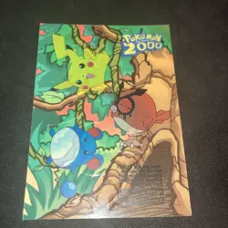 Marill Pikachu Hoothoot Topps 2000 The Movie Sticker Card #6 - Image 4