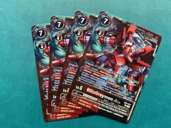 BlitzGreymon ACE EX9-013 Playset Versus Monsters Digimon Card Game x4 - Image 1