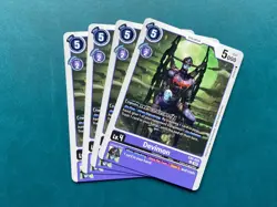 Devimon EX8-059 Playset Chain of Liberation Digimon Card Game x4 - Image 1