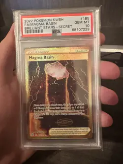Pokemon Magma Basin Secret Rare Full Art 2022 Brilliant Stars PSA 10 - Image 1