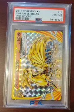 PSA 10 GEM MINT 2016 Pokemon XY Evolutions Ninetales Break #16 - Image 1