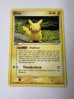 Pokemon TCG Ditto - Pikachu Form 63/113 - EX Delta Species - Non Holo - LP - Image 1