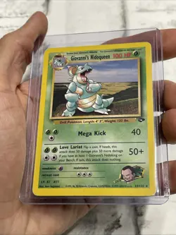 Giovanni's Nidoqueen 23/132 Gym Challenge Pokemon Non Holo Rare MP/LP Vintage - Image 2