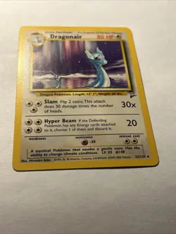 2000 Pokemon TCG Dragonair 22/130 Base Set 2 Non Holo Rare Card Vintage WOTC LP - Image 3