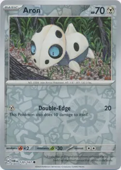 Aron 120/167 Reverse Holo Twilight Masquerade Pokemon Card NM - Image 1