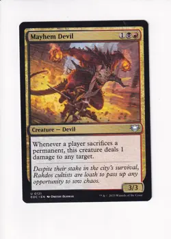 MAGIC THE GATHERING MTG COMMANDER: EDGE OF ETERNITIES MAYHEM DEVIL - Image 1